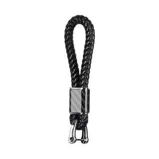 Braided Key Chain With Carbon Fiber